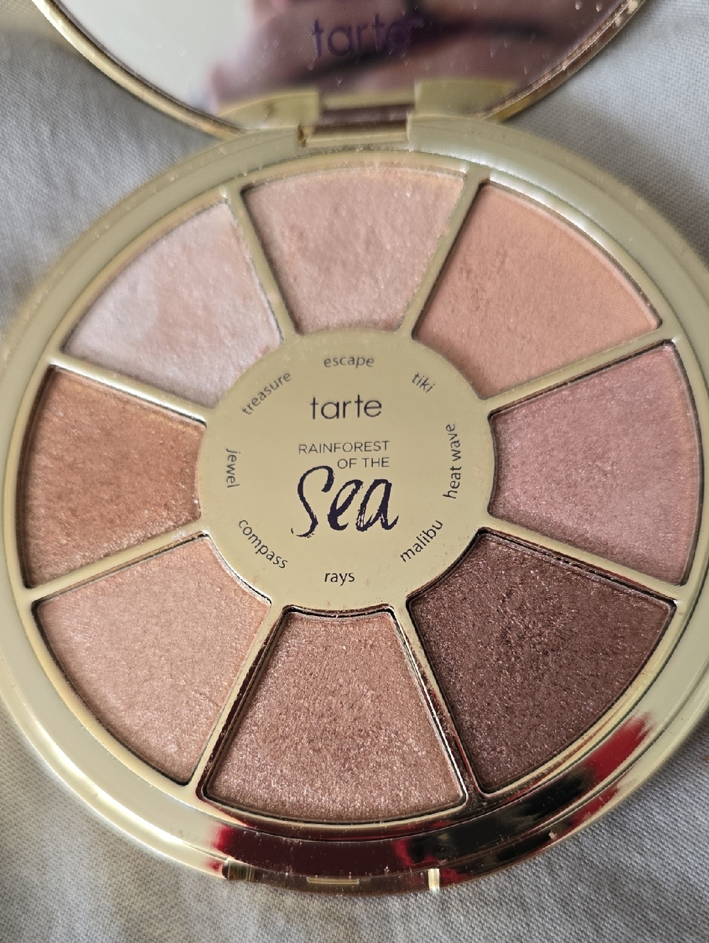 Tarte Neutral Rose and Bronze Eyeshadow Palette- Rainforest of the sea.
